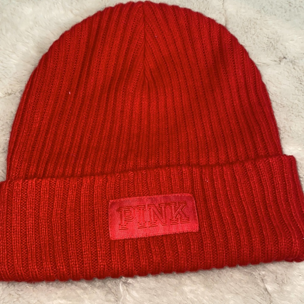 Victoria Secret PINK red beanie